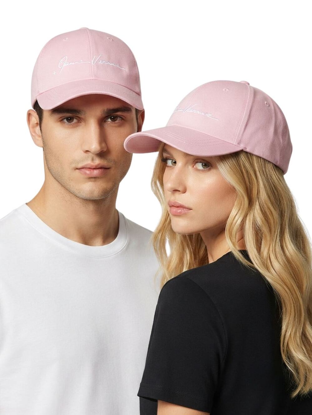Versace Gianni Signature Logo Embroidered Baseball Cap Pink Adjustable One Size